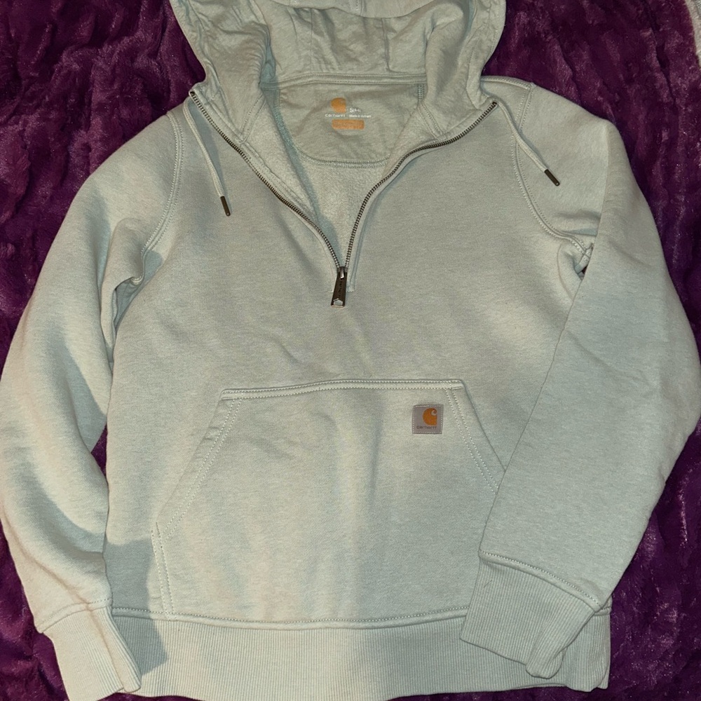 Carhartt quarter zip hooded sweatshirt
